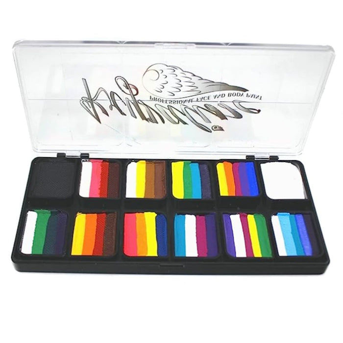 Kryvaline Paint  (Creamy Line) |  LARGE 12 x 10gr ONE STROKE PALETTE (120 gr) (Special FX - Non Costmetic)