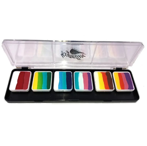 Kryvaline Face Paint  (Creamy Line) | Small 6 x 6gr One Stroke Palette (36gr)