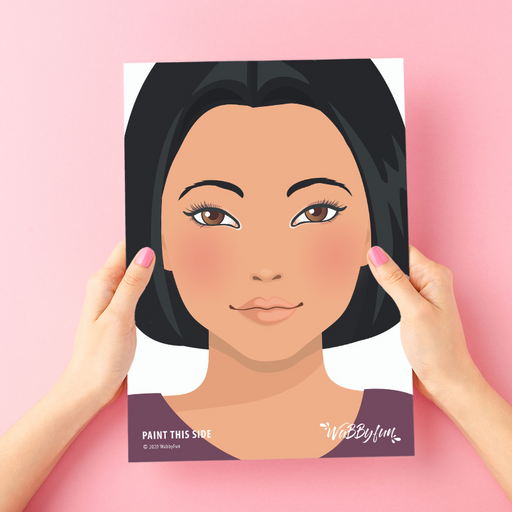 WABBY FUN | Face Painting Practice Board - A4 Front Facing - LILY