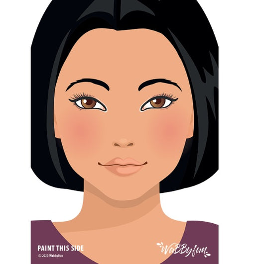 WABBY FUN | Face Painting Practice Board - A4 Front Facing - LILY