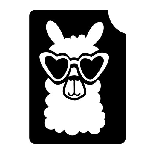 Art Factory | Glitter Tattoo Stencil -132 Llama Head #51