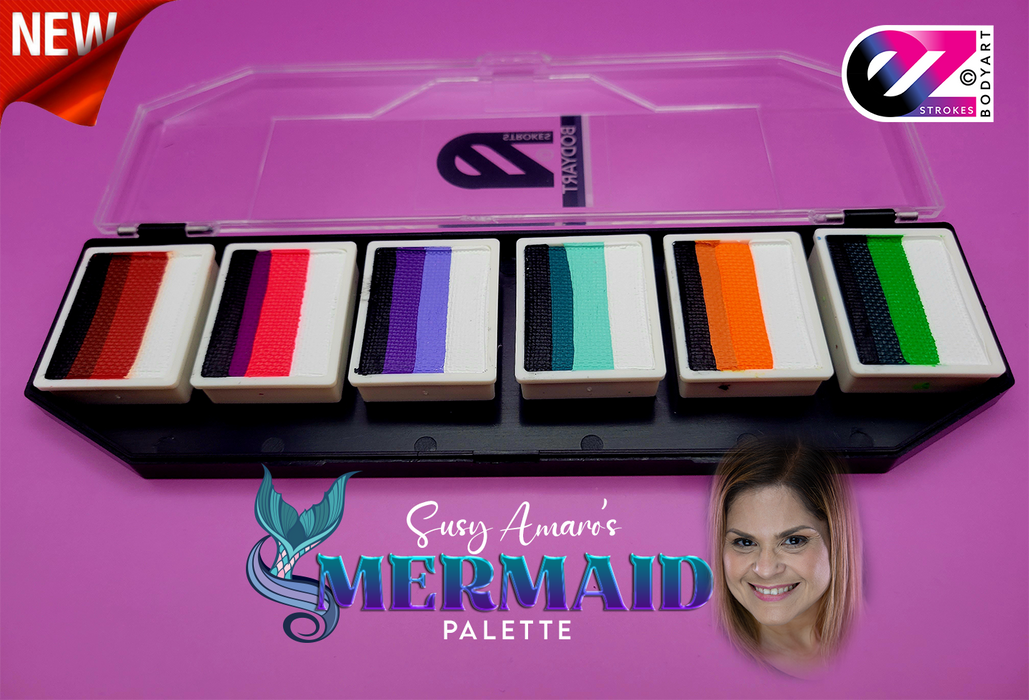 EZ STROKES by Susy Amaro | 1 Stroke Painting Palette | MERMAID Palette  (SFX Non - Cosmetic)