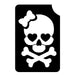 Art Factory | Glitter Tattoo Stencil - 512 Cute Skull #30