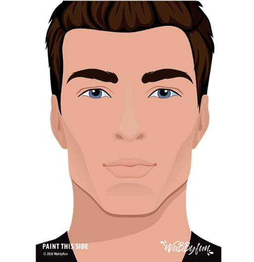 WABBY FUN | Face Painting Practice Board - A4 Front Facing - NICO