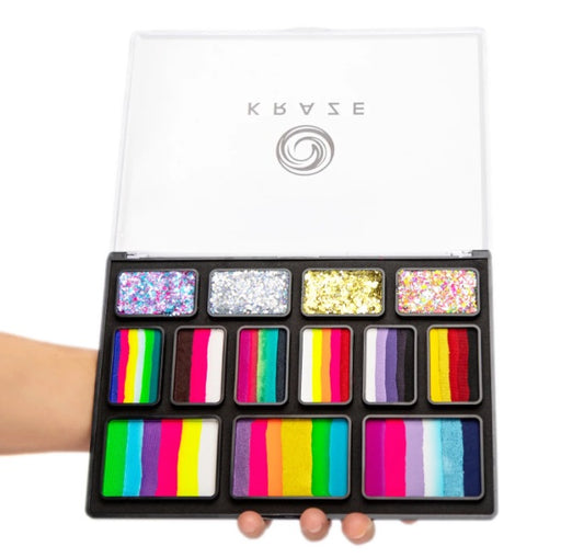 Kraze FX Paints | Jacqueline Howe - PAINT & SPARKLE PALETTE - 10gr & 20gr Split Cakes & Glitters Creams (SFX - Non Cosmetic)