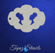 Topaz Stencils | Face Painting Stencil - REIGN Lady and Queen (01784)