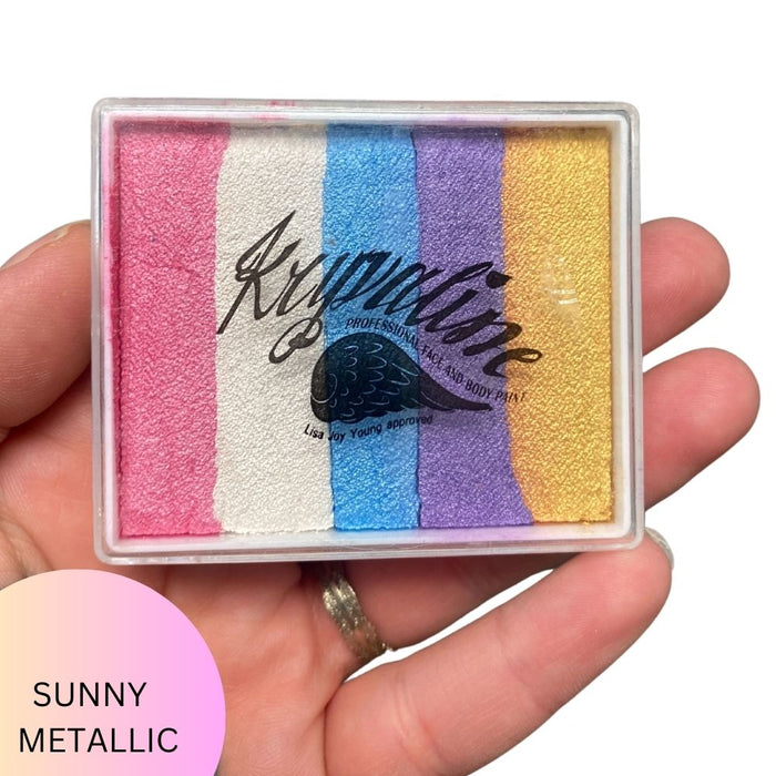 Kryvaline Face Paint Split Cake (Regular Line) - Sunny Metallic 50gr