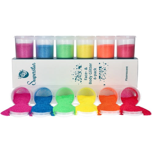 Superstar | Loose FINE Glitter - 98990 FINE FLUORESCENT Six Pack (90ml)