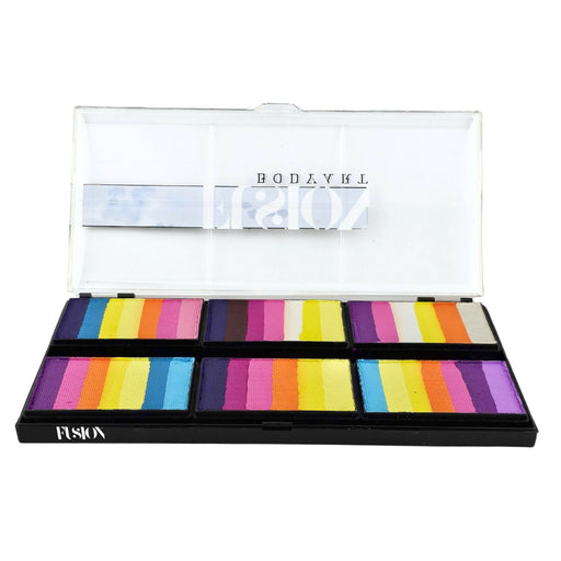 Fusion Body Art - Petal Face Painting Palette | NEW! Leanne's Vivid Rainbow (Not Neon)
