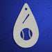 Topaz Stencils | Face Painting Stencil - Baseball  (0152)