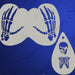 Topaz Stencils | Face Painting Stencil - Skeleton Hands Flutter Eye (0433)