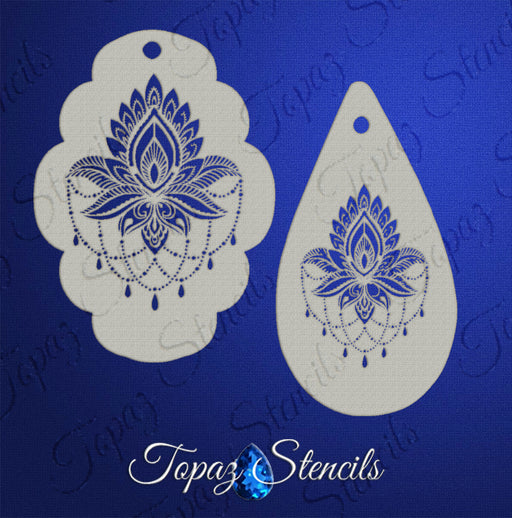 Topaz Stencils | Face Painting Stencil - Mommy And Me - Samantha Henna Set (0817)