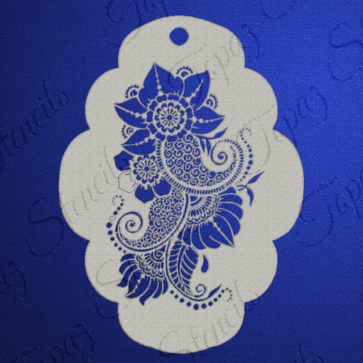 Topaz Stencils | Face Painting Stencil - Henna Flowers - Destiny (0948)