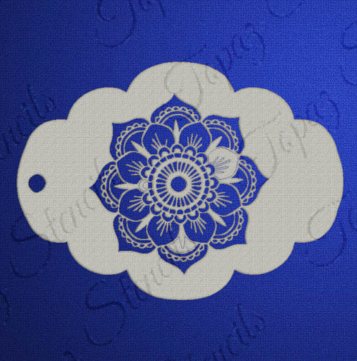 Topaz Stencils | Face Painting Stencil - Henna Flower - LUCY (0953)