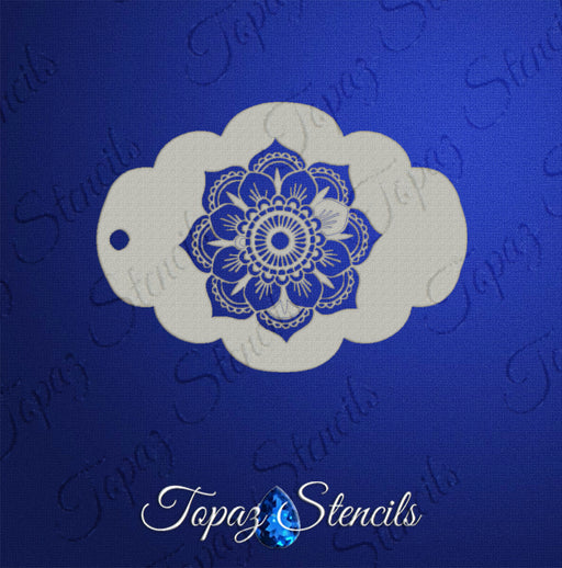 Topaz Stencils | Face Painting Stencil - Henna Flower - LUCY (0953)