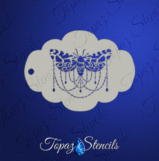 Topaz Stencils | Face Painting Stencil - Butterfly Moth - Marissa (0968)