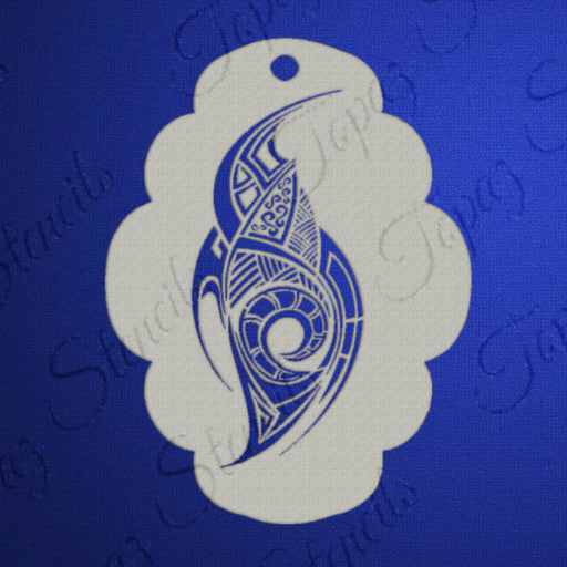 Topaz Stencils | Face Painting Stencil - Tribal Tattoo (0992)