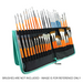 Jest Paint | Ultimate Face Painting Brush Wallet - TEAL Sparkly Exterior with Black Interior