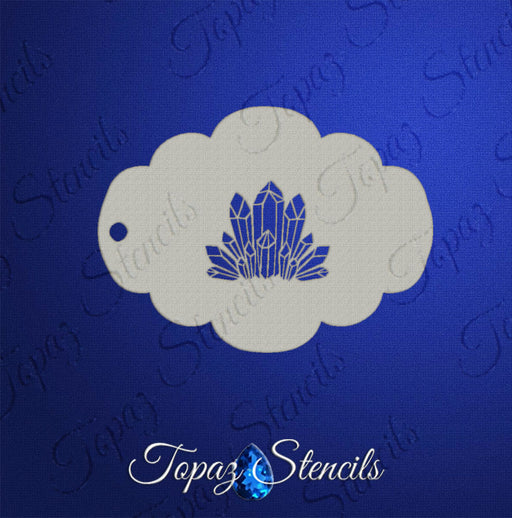 Topaz Stencils | Face Painting Stencil - Crystal Ice Center (01552)