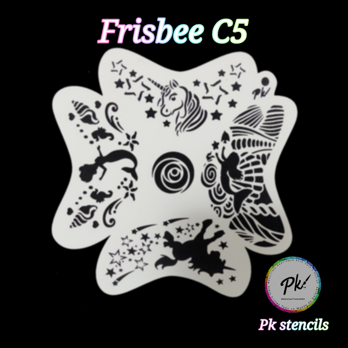 PK | FRISBEE Face Painting Stencil - Mermaids and Unicorns - C5