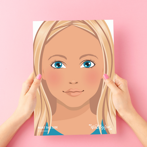 WABBY FUN | Face Painting Practice Board - A4 Front Facing - CHARLIE