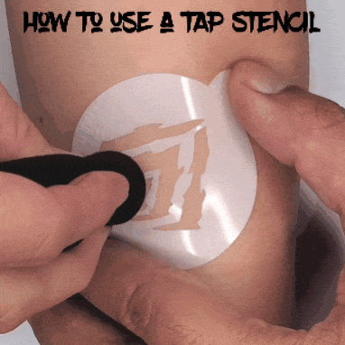 TAP 104 Face Painting Stencil - Unicorn Horn Swirl