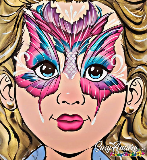 Silly Farm | Paint Arty Brush Cake 28gr - EZ (Easy) Strokes by Susy Amaro - Flamingo Pink #45 (SFX - Non Cosmetic)