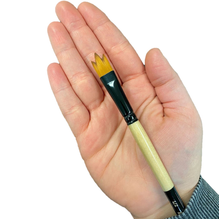 Black Gold Dynasty Face Painting Brush - HAT TRICK LONG (1/2") (206HT-L)