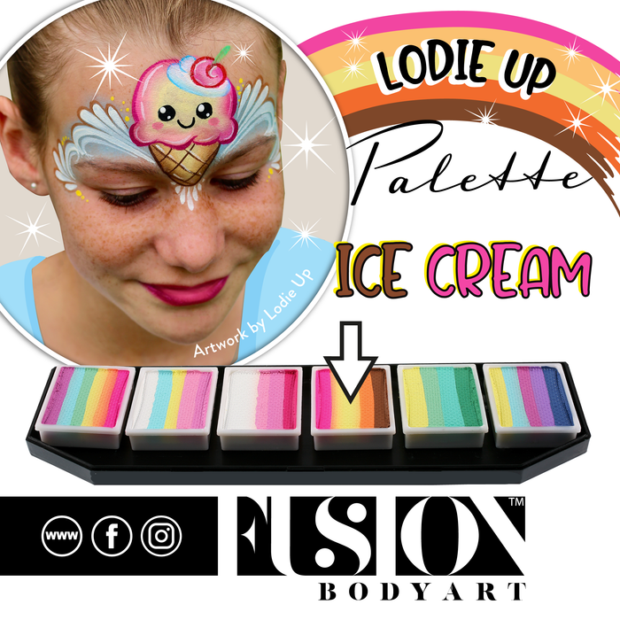Fusion Body Art  - Lodie Up Face Painting Palette | Cute Pastel Rainbow