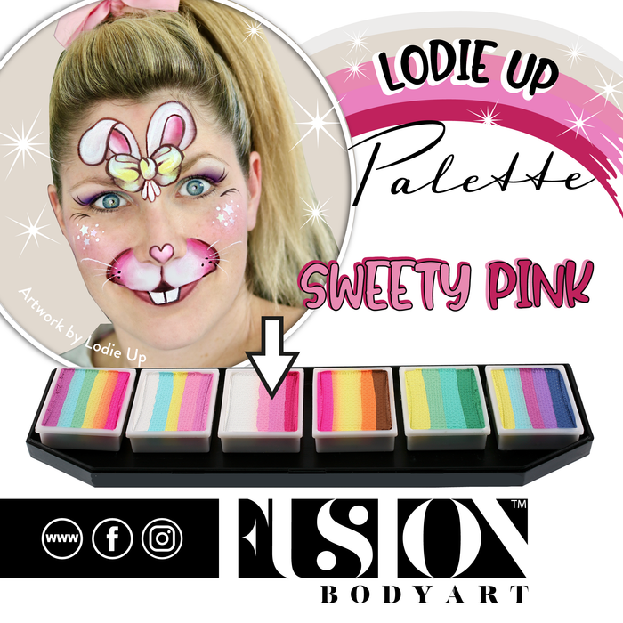 Fusion Body Art  - Lodie Up Face Painting Palette | Cute Pastel Rainbow