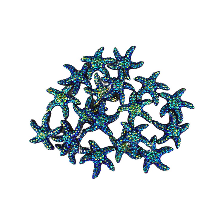 Jest Jewelz Face Painting Gems | Small Green Starfish - 1 tbsp (21 gems aprox)