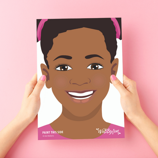 WABBY FUN | Face Painting Practice Board - A4 Front Facing- HANNAH