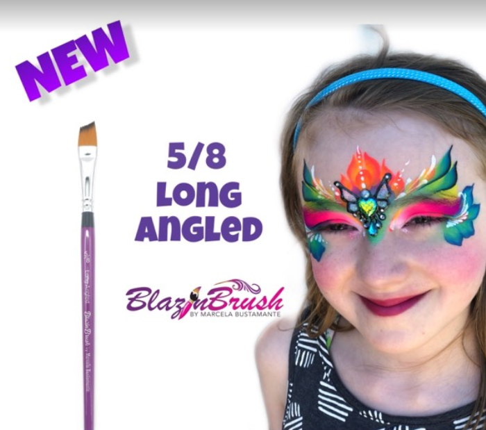 Blazin Face Painting Brush by Marcela Bustamante - 5/8" Long Angle