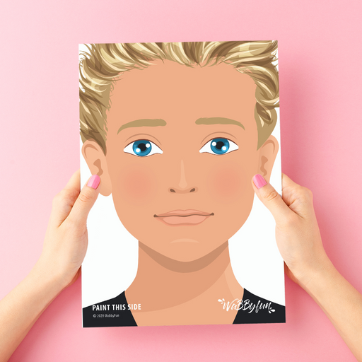 WABBY FUN | Face Painting Practice Board - A4 Front Facing - VINCE