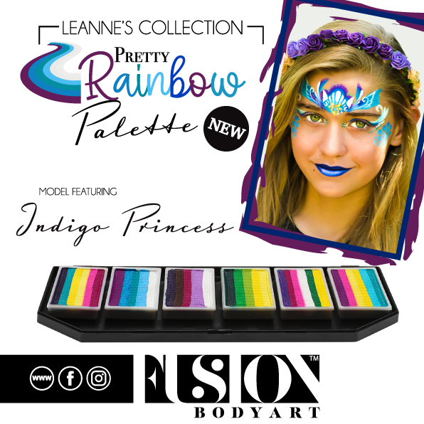 Fusion Body Art  - Spectrum Face Painting Palette | Leanne's Pretty Rainbow