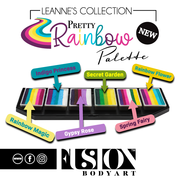 Fusion Body Art  - Spectrum Face Painting Palette | Leanne's Pretty Rainbow
