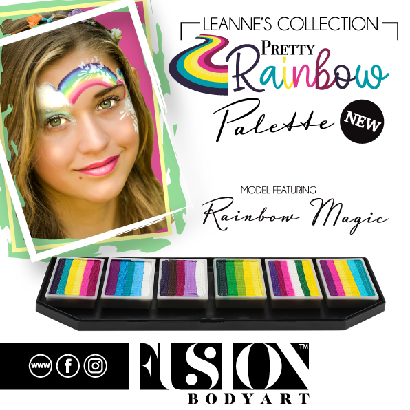 Fusion Body Art  - Spectrum Face Painting Palette | Leanne's Pretty Rainbow