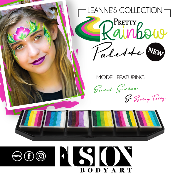Fusion Body Art  - Spectrum Face Painting Palette | Leanne's Pretty Rainbow