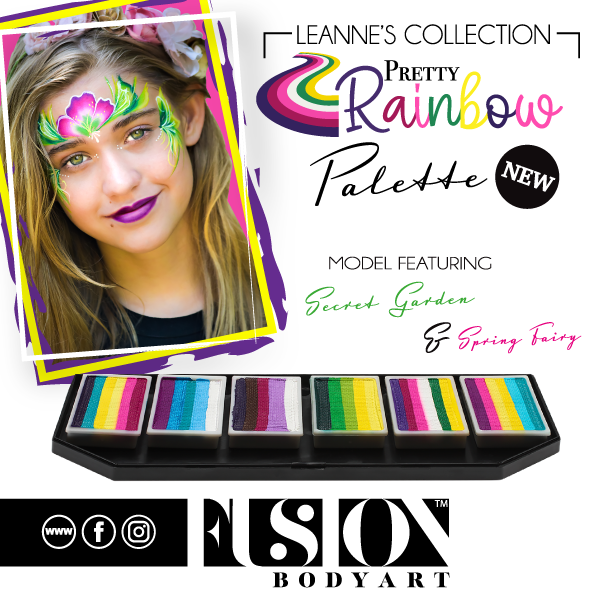 Fusion Body Art  - Spectrum Face Painting Palette | Leanne's Pretty Rainbow