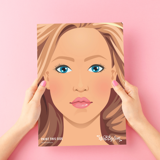 WABBY FUN | Face Painting Practice Board - A4 Front Facing - JILL