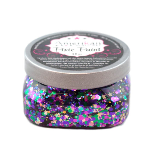 Pixie Paint Face Paint Glitter Gel  - Mardi Gras - Medium  4oz (Currently in round tub)