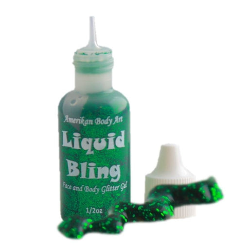 Amerikan Body Art | Liquid Bling Face Painting Glitter Gel  - Emerald Green  1/2oz   #7