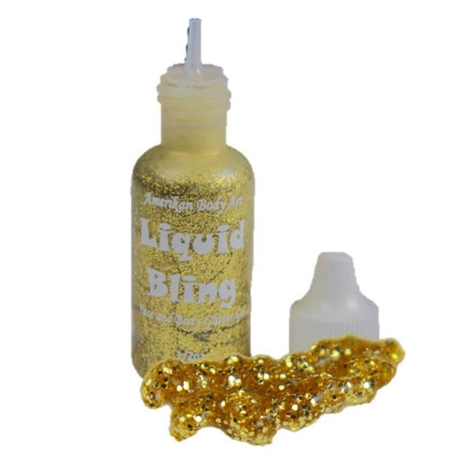 Amerikan Body Art | Liquid Bling Face Painting Glitter Gel - Brilliant Gold 1/2oz   #1