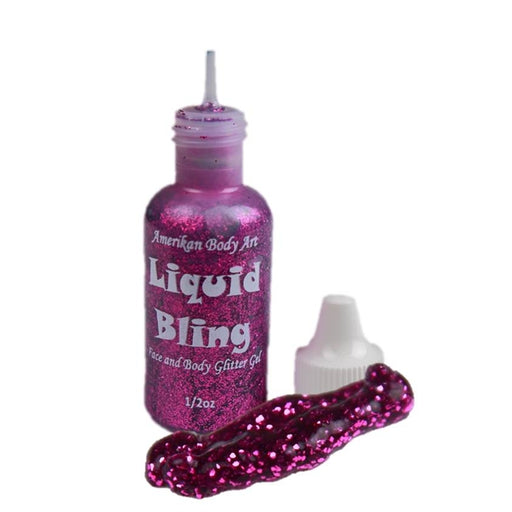 Amerikan Body Art | Liquid Bling Face Painting Glitter Gel - Fuchsia  1/2oz   #9