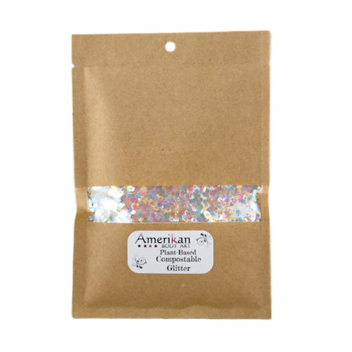 Amerikan Body Art | Plant Based Compostable Loose Chunky Glitter - Rainbow Opal Blend (1 oz)