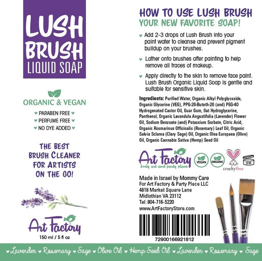 Art Factory | Liquid Face and Brush Soap - LUSH BRUSH - 5 fl oz