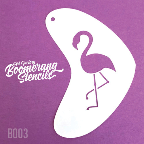 Art Factory - Boomerang Face Painting Stencil - Flamingo (B003)