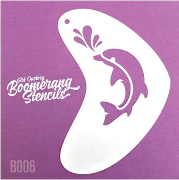 Art Factory | Boomerang Face Painting Stencil - Dolphin (B006)