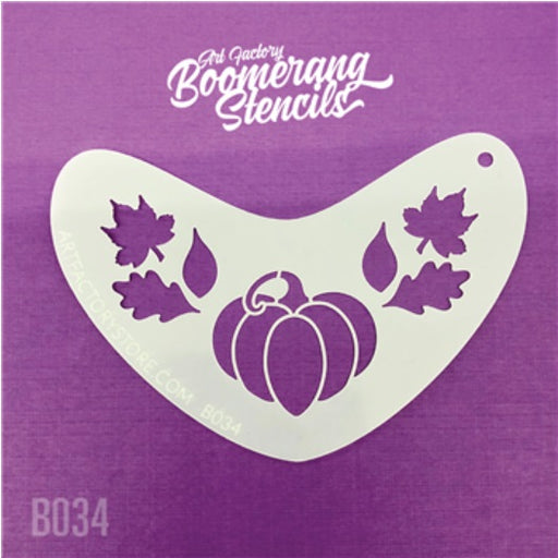 Art Factory | Boomerang Face Painting Stencil - Pumpkin (B034)