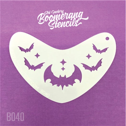 Art Factory | Boomerang Face Painting Stencil - Bat Crown (B040)
